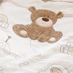 Cotton Baby Cot Bedding Set Newborn Cartoon Bear Crib Bedding Detachable Quilt Pillow Bumpers Sheet Cot Bed Linen 4 Size