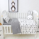 5Pcs Baby Bedding Set For Crib Newborn Baby Bed Linens For Girl Boy Detachable Cot Sheet Quilt Pillow Including The Filling