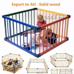 80*61cm 8pcs Solid Wood Baby Toddler Game Fence Child Safety Fence Door Wooden Child Safety Gate Baby Playpens Solid Wood