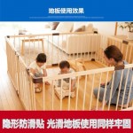 80*61cm 8pcs Solid Wood Baby Toddler Game Fence Child Safety Fence Door Wooden Child Safety Gate Baby Playpens Solid Wood
