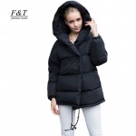 Fitaylor new  winter women parkas irregular loose fit bread snow hooded jacket plus size 90% white duck down maternity coat