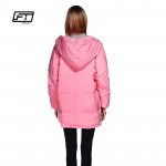 Fitaylor new  winter women parkas irregular loose fit bread snow hooded jacket plus size 90% white duck down maternity coat