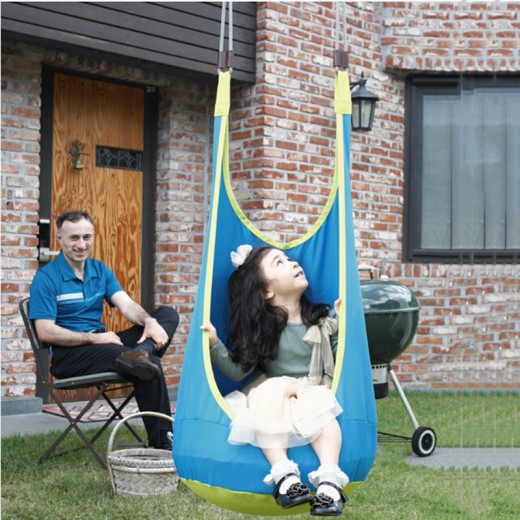 YONTREE 1 Pc Blue Baby Patio Swings Children Inflatable Hammock Outdoor Hanging Chair Pod Swing  H1364Y1