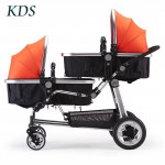 Kds Twins Baby Stroller Double Front And Rear Folding Accessories European Baby Strollers