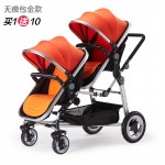 Kds Twins Baby Stroller Double Front And Rear Folding Accessories European Baby Strollers