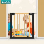 Solid wood stair gate   Door Stop 76-83cm Child Solid Wood Gate Baby Balcony   Pet Dog Isolation