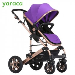 Luxury Baby Stroller Folding Baby Carriage High Landscape Sit and Lie Prams For Newborns Infant Four Wheels 6 Colors