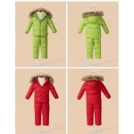 Children Winter Clothing set Boys Ski Suit Girl Down Jacket Coat + Jumpsuit Set 1-6 Years Kids Clothes For Baby Boy/Baby Girl