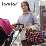 Insular 5pcs/set Baby Nappy Bags baby Diaper Bag Mother Shoulder Bag Maternity Mummy Handbag Waterproof Baby Stroller Bag tote