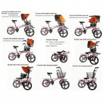 Mama baby bike stroller, mother and child cart, double bike for entire family, three wheels baby stroller child tricycle