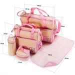 5 PCS/Set Fashion Multifunctional messenger bag Tote  baby diaper bags Mummy Bags Maternity Baby Bag 4 Models