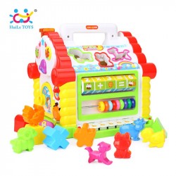 HUILE TOYS 739 Multifunctional Musical Toys Baby Fun House Musical Electronic Geometric Blocks Sorting Learning Educational Toys