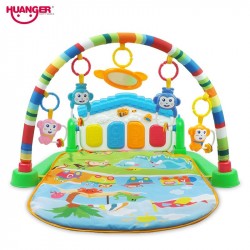 Huanger Baby 3 in 1 Play Rug Develop Crawling Children's Music Mat with Keyboard Infant Fitness Carpet Educational Rack Toys pad