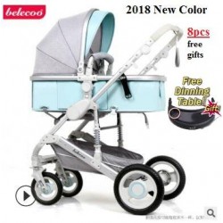 Luxury Baby Stroller 2 in 1  High-Landscape Pram Portable Folding  baby Carriage er Baby Stroller