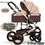Luxury Baby Stroller 2 in 1  High-Landscape Pram Portable Folding  baby Carriage er Baby Stroller