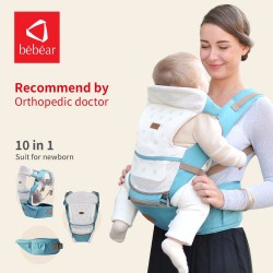 Bebear new hipseat for newborn and prevent o-type legs 6 in 1 carry style loading bear 20Kg Ergonomic baby carriers  kid sling