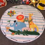 Coffee bear boy playmat Antiskip carpet girl room mat 150*150 round Storage beach mat outdoor Crawling pad BABY game mat cartoon