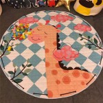 Coffee bear boy playmat Antiskip carpet girl room mat 150*150 round Storage beach mat outdoor Crawling pad BABY game mat cartoon