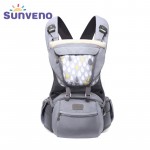SUNVENO New Design Infant Toddler Ergonomic Baby Carrier with Hipseat For Baby Infant Toddler Kids 0-36M