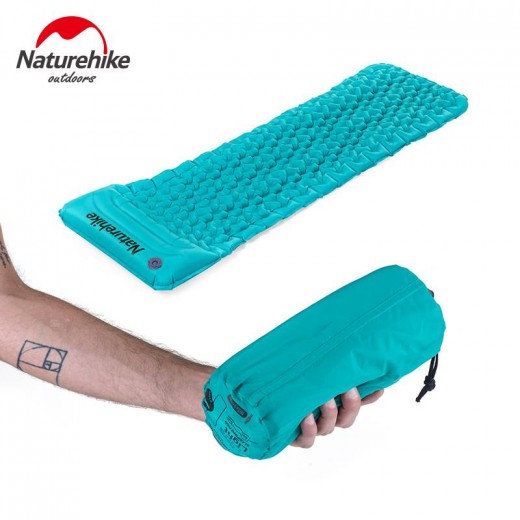 Naturehike Outdoor Inflatable Cushion Sleeping Bag Mat Fast Filling Air Moistureproof Camping Mat With Pillow Sleeping Pad 460g