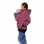 Casual Winter Pregant Kangaroo Baby Carrier Jacket O-Neck Maternity Baby Hoodies Baby Wearing Zipper Hooded Outerwear Women Coat