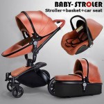 Free ship! babyfond Aulon 3 in 1 baby stroller leather two-way shock absorbers baby car cart trolley Europe baby pram gift