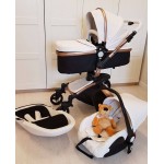 Free ship! babyfond Aulon 3 in 1 baby stroller leather two-way shock absorbers baby car cart trolley Europe baby pram gift