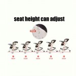 Pouch fold baby feed chair, PP plastic plate highchair, multifunctional adjust baby feed chair