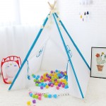 Four Poles Kids Play Tent Oxford Cloth Teepee Children Toy Tent White Pink Blue Playhouse for Baby Room Tipi