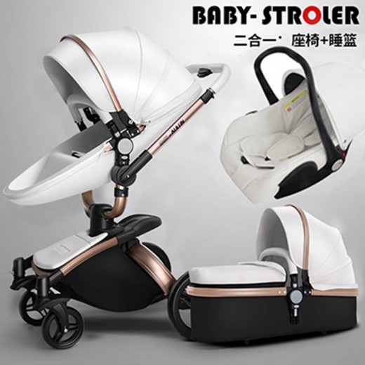 AULON Baby Stroller 3 in 1 With Car Seat High Landscope Folding Baby Carriage For Child From 0-3 Years Prams For Newborns