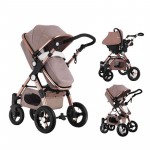 Baby Stroller 3 in 1 with Car Seat For Newborn High View Pram Folding Baby Carriage Travel System carrinho de bebe 3 em 1