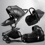 More Gifts!Free Ship! Brand baby stroller 3pcs 3 in 1 baby stroller Leather Pram Eu Car Seat Bassinet newborn car Babyfond AULON