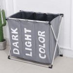 SHUSHI Dirty clothes laundry  Storage basket Three grid Organizer  basket  bathroom laundry hamper home office storage basket