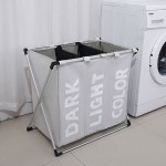 SHUSHI Dirty clothes laundry  Storage basket Three grid Organizer  basket  bathroom laundry hamper home office storage basket