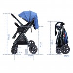 Folding Baby Stroller Lightweight Baby Prams For Newborns High Landscape Portable Baby Carriage Sitting Lying 2 in 1