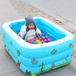 Baby Inflatable Swimming Pool For Summer Kids Game Pool Fencing For Children Portable Bath Tub Baby Miniplayground 105x85x43cm