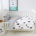 Baby Bedding Set 5 Pcs Pure Cotton Crib Bed Linen For Children Include Quilt Duvet Cover Pillow Pillowcase Flat Sheet Cot Kit