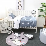 Baby Bedding Set 5 Pcs Pure Cotton Crib Bed Linen For Children Include Quilt Duvet Cover Pillow Pillowcase Flat Sheet Cot Kit