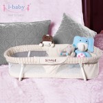 i-baby Portable Baby Carrycot Easy Carry Travel Bassinet Infant Cot Cradle Baby Crib Folding Cotbed Sleeping Basket Baby Bedding