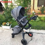 Luxury Baby Stroller 2 in 1 Baby Pram Pushchair Baby Trolley Lightweight Stroller For Babies Travel System Pram carrinho de bebe