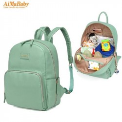 PU Leather Baby Bag Organizer Tote Diaper Bags Mom Backpack Mother Maternity Bags Diaper Backpack Large Nappy Bag