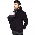 Dad winter kangaroo cotton baby carrier jackets with zipper dad coat hoodies wearing carry infant sweatshirt winter warm clothes