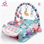 Karchibate Kick & Play Piano Fitness Gym Baby Activity Mat 2 in 1 Musical Toy Outdoor/Indoor Game Rug Blanket Playmat No Battery
