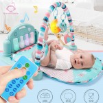 Karchibate Kick & Play Piano Fitness Gym Baby Activity Mat 2 in 1 Musical Toy Outdoor/Indoor Game Rug Blanket Playmat No Battery