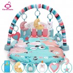 Karchibate Kick & Play Piano Fitness Gym Baby Activity Mat 2 in 1 Musical Toy Outdoor/Indoor Game Rug Blanket Playmat No Battery