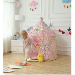 Blue/Pink Prince Foldable Kids Tent House aby tent Tipi Camping Toy Tent Indoor and Outdoor Kids Play Teepees for Children
