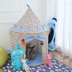 Blue/Pink Prince Foldable Kids Tent House aby tent Tipi Camping Toy Tent Indoor and Outdoor Kids Play Teepees for Children