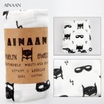 AINAAN Swaddle Muslin Cotton  Baby Swaddles For Newborn Baby Blankets Gauze Bath Towel