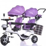 Free ship! Twin tricycle Children's Tricycle / Twin Stroller Double Trolley Swivel Seat rotate seat face to face Many colors