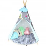 Children's Tent Star Pattern Teepee For Kids Cotton Canvas Play Tipi Children Playhouse For Kids Children's Room Tents Baby Tipi